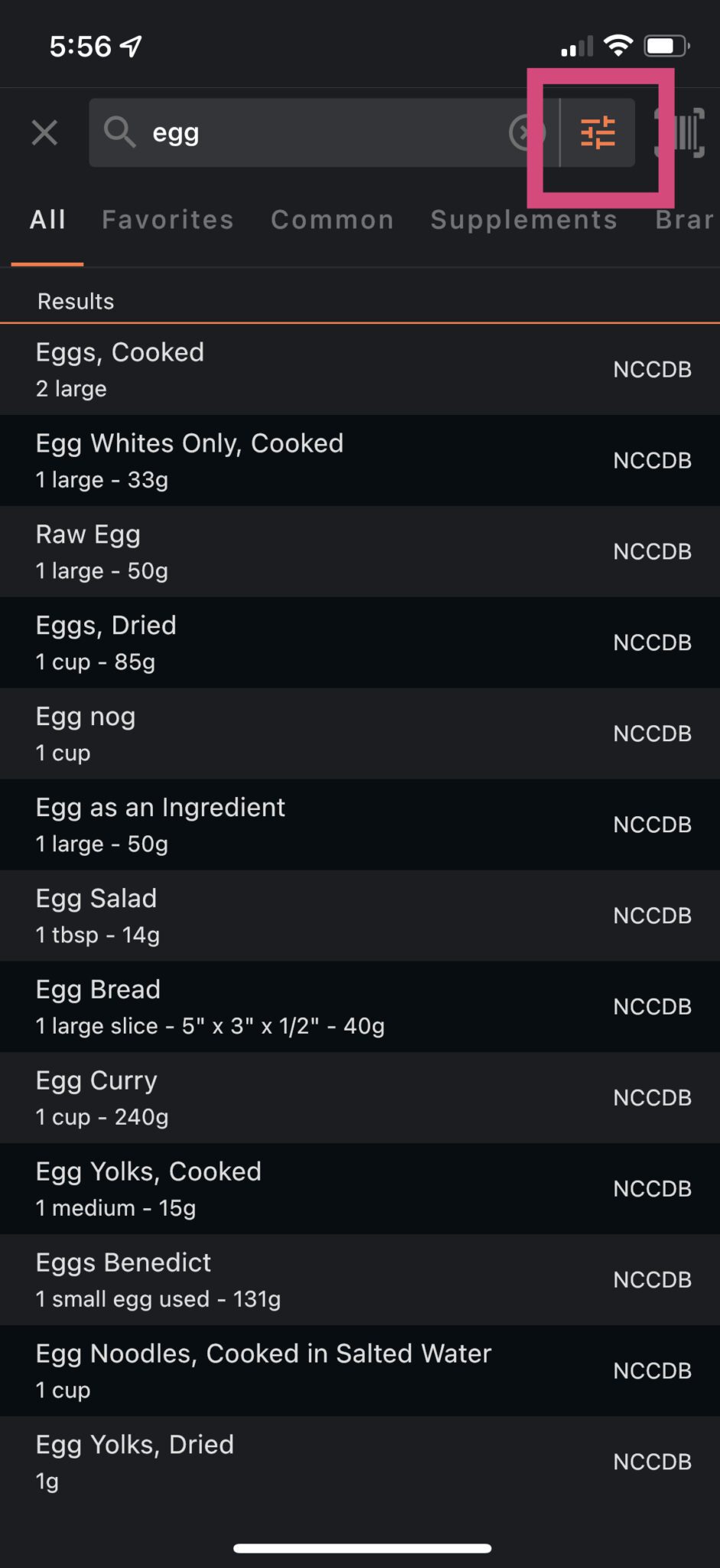 Pro tip: click the filter button for more options.