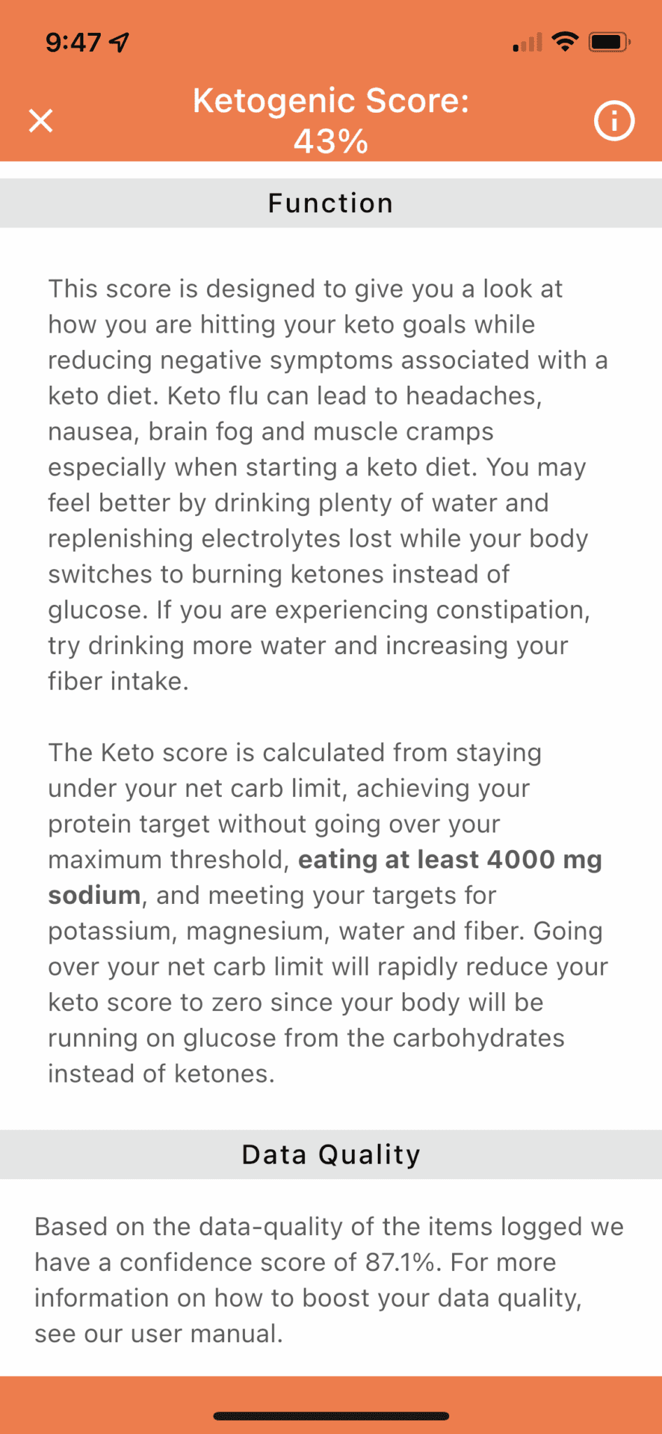 cronometer keto