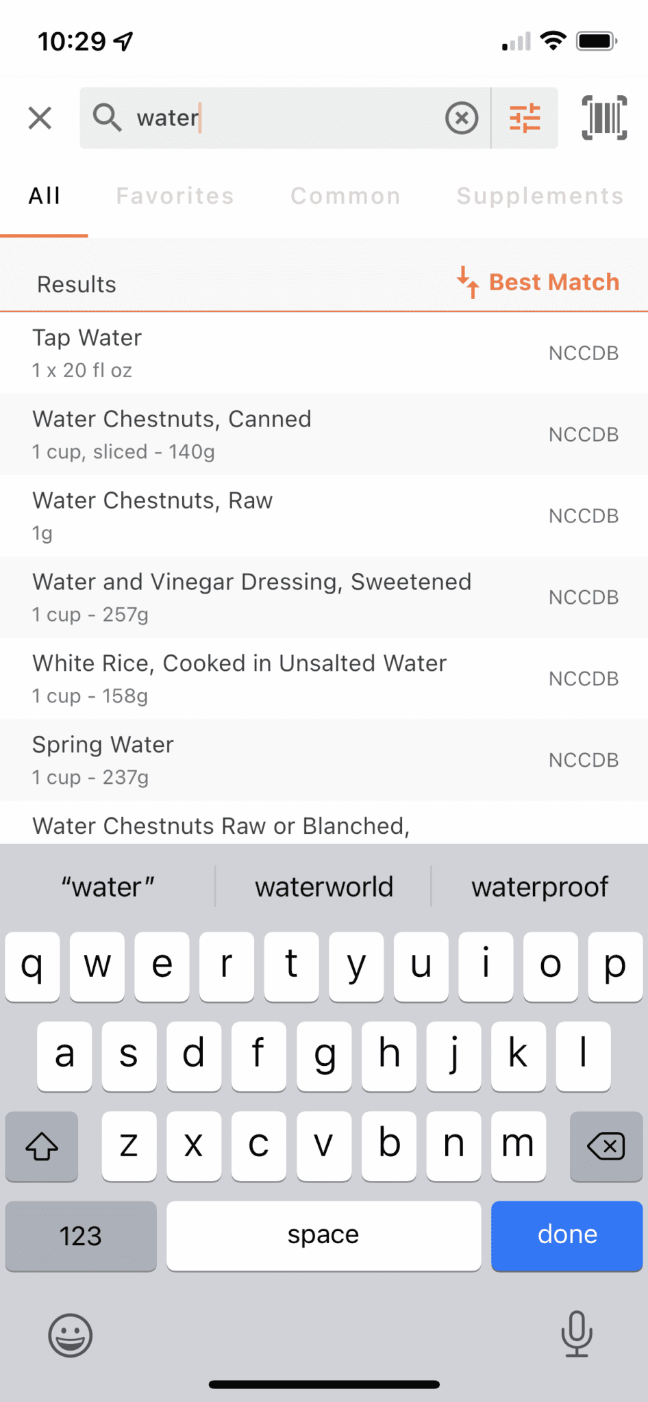 Search water