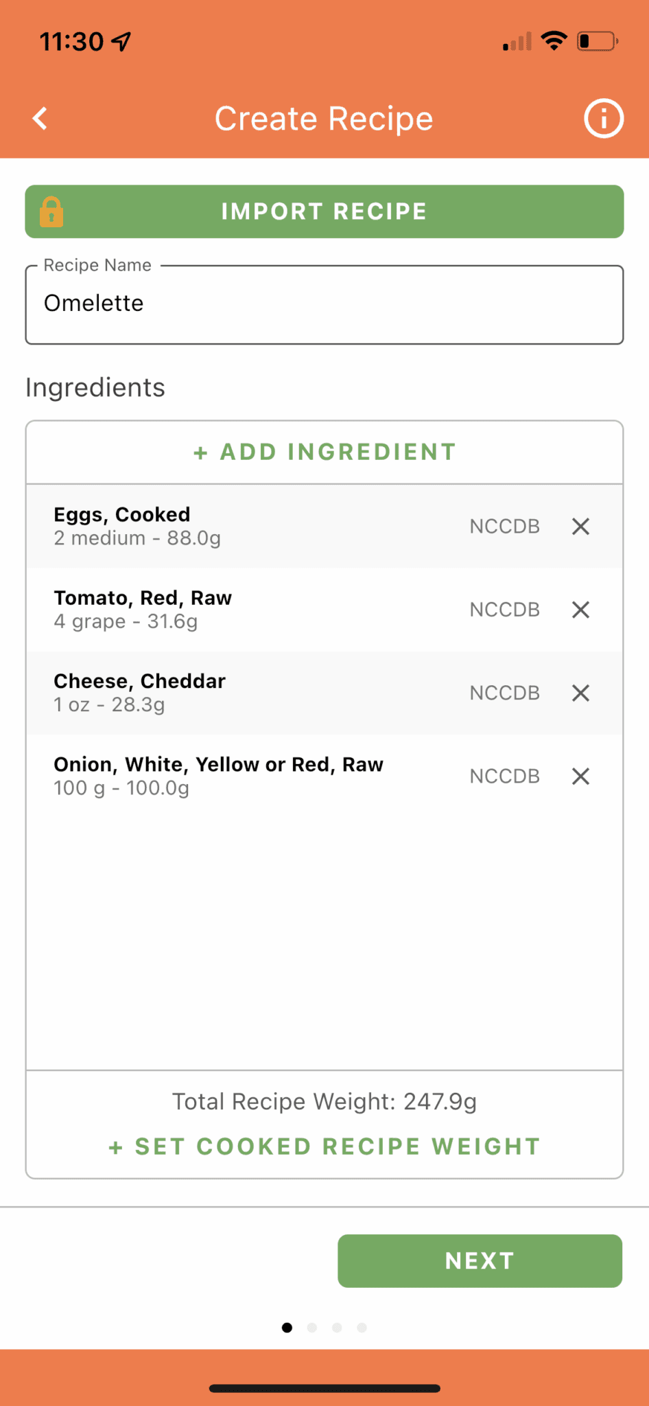 Add all of the the ingredients