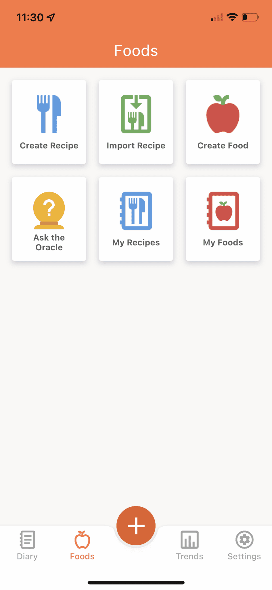 Old foods page.